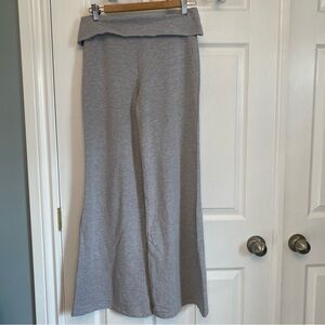 Edikted Grey Stretch Flare Roll Top Sweat pant Yoga Pant Legging Medium Women